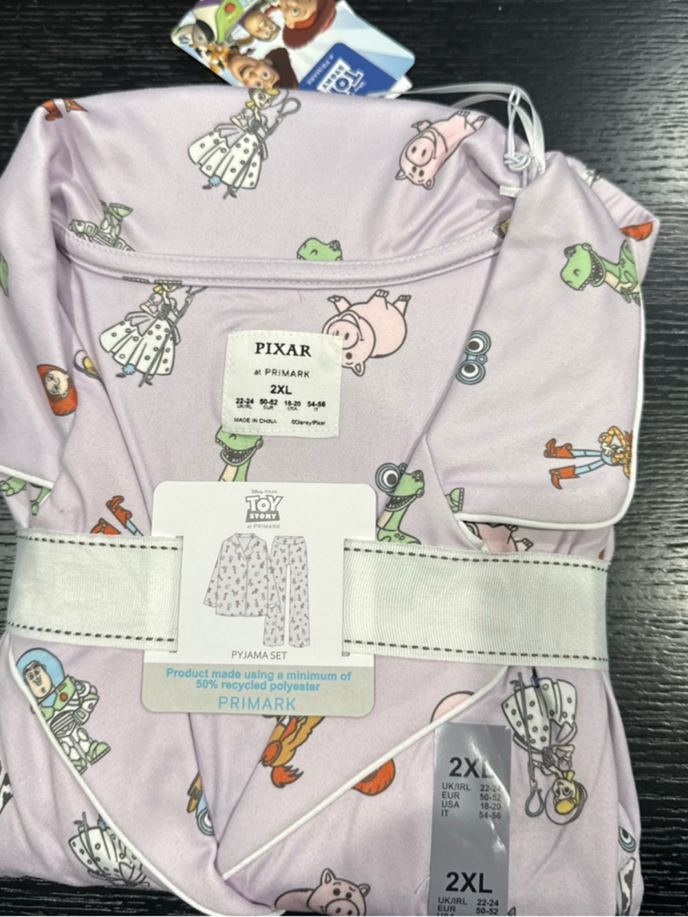 Disney Pixar Toy Story X Primark Long Sleeve Pyjama Set Size 2XL NEW